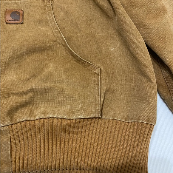 Carhartt Men’s Washed Duck Insulated Active Jacket Brown Tan - Picture 10 of 12